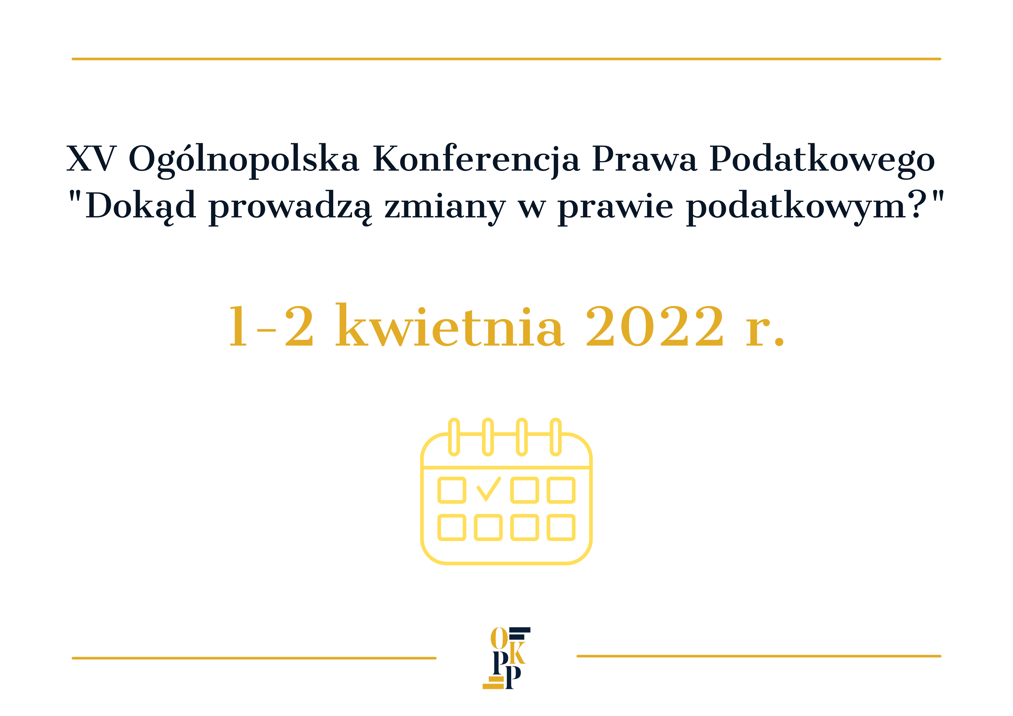 XV OKPP już w dniach 1-2 kwietnia 2022!